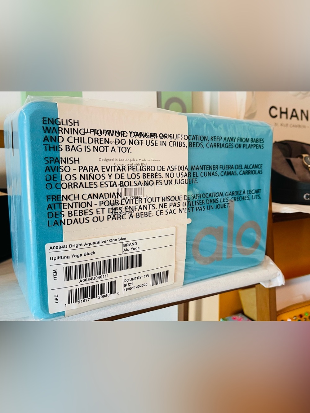ALO Yoga Uplifting Yoga Block - Bright Blue - Picture 2 of 4